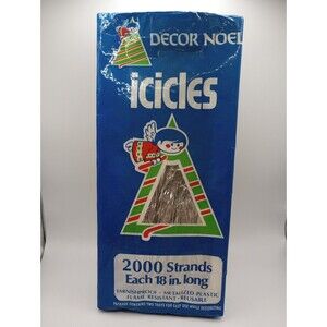 Vintage NOS Decor Noel Christmas Tree Icicles Tinsel - 200 Strands